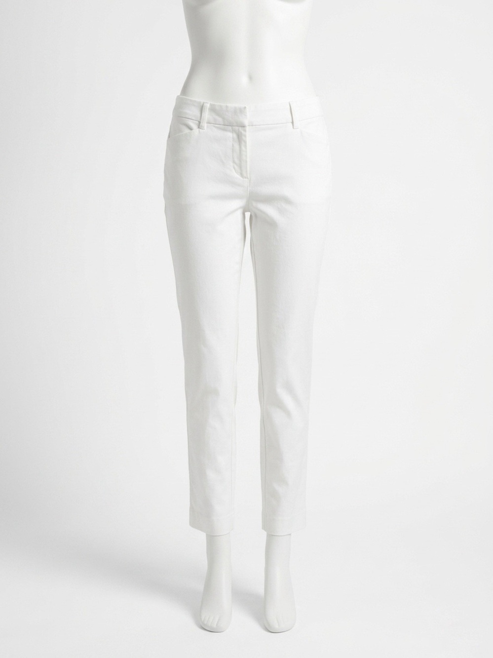 Halogen White Ankle Cropped Jeans